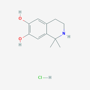 molecular formula C11H16ClNO2 B11716692 1,2,3,4-Tetrahydro-1,1-dimethyl-6,7-Isoquinolinediolhydrochloride 