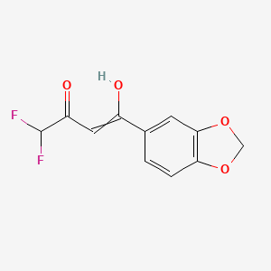 (2Z)-1-(2H-1,3-Benzodioxol-5-YL)-4,4-difluoro-3-hydroxybut-2-EN-1-one