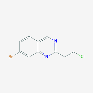 molecular formula C10H8BrClN2 B11716719 7-Bromo-2-(2-chloroethyl)quinazoline 