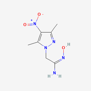 molecular formula C7H11N5O3 B11716726 (Z)-2-(3,5-dimethyl-4-nitro-1H-pyrazol-1-yl)-N'-hydroxyethanimidamide 