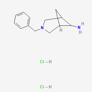 molecular formula C13H20Cl2N2 B11716740 3-Benzyl-3-azabicyclo[3.1.1]heptan-6-amine dihydrochloride 