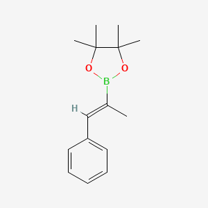 molecular formula C15H21BO2 B11716786 (Z)-4,4,5,5-Tetramethyl-2-(1-phenylprop-1-en-2-yl)-1,3,2-dioxaborolane 