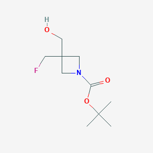 molecular formula C10H18FNO3 B11716843 Tert-butyl 3-(fluoromethyl)-3-(hydroxymethyl)azetidine-1-carboxylate CAS No. 2231675-10-6