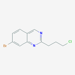 molecular formula C11H10BrClN2 B11716905 7-Bromo-2-(3-chloropropyl)quinazoline 