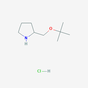 molecular formula C9H20ClNO B11716917 2-[(Tert-butoxy)methyl]pyrrolidine hydrochloride 