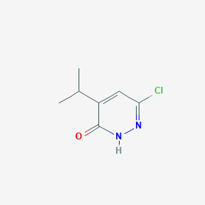 molecular formula C7H9ClN2O B11716928 6-Chloro-4-isopropyl-pyridazin-3-ol 