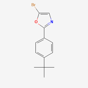 molecular formula C13H14BrNO B1171694 5-Bromo-2-[p-(tert-butyl)phenyl]oxazole 