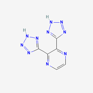 molecular formula C6H4N10 B11716942 2,3-Bis(1H-tetrazole-5-yl)pyrazine 