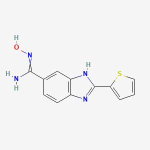 N-hydroxy-2-(thiophen-2-yl)-1H-1,3-benzodiazole-6-carboximidamide