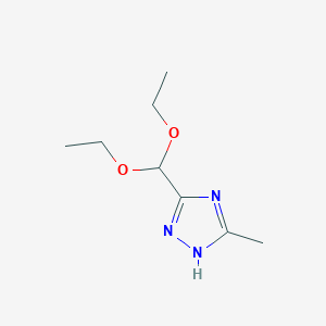 molecular formula C8H15N3O2 B11716969 3-(Diethoxymethyl)-5-methyl-4H-1,2,4-triazole 