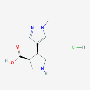 (3S,4S)-4-(1-methyl-1H-pyrazol-4-yl)pyrrolidine-3-carboxylic acid hydrochloride