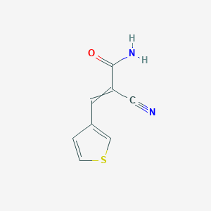 molecular formula C8H6N2OS B11716982 2-Cyano-3-thiophen-3-ylprop-2-enamide 