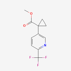 molecular formula C11H10F3NO2 B11716989 Methyl 1-[6-(trifluoromethyl)-3-pyridyl]cyclopropanecarboxylate 