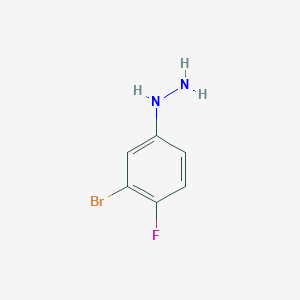 molecular formula C6H6BrFN2 B11717030 (3-Bromo-4-fluorophenyl)hydrazine 