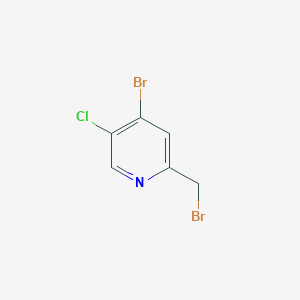 molecular formula C6H4Br2ClN B11717048 4-Bromo-2-(bromomethyl)-5-chloropyridine 