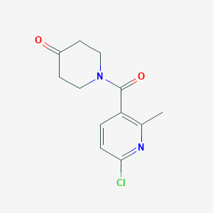 molecular formula C12H13ClN2O2 B11717052 1-(6-Chloro-2-methylnicotinoyl)-4-piperidinone 