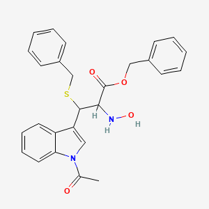 molecular formula C27H26N2O4S B11717131 benzyl 1-acetyl-beta-(benzylsulfanyl)-N-hydroxytryptophanate 