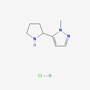 1-methyl-5-(pyrrolidin-2-yl)-1H-pyrazole hydrochloride