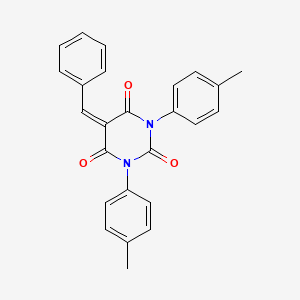 molecular formula C25H20N2O3 B11717152 1,3-Bis(4-methylphenyl)-5-(phenylmethylidene)-1,3-diazinane-2,4,6-trione 