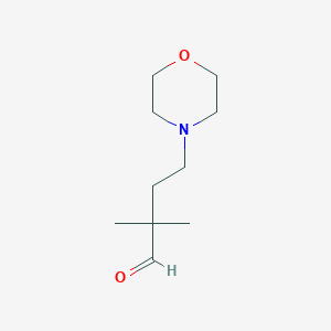 molecular formula C10H19NO2 B11717185 2,2-Dimethyl-4-(morpholin-4-yl)butanal 