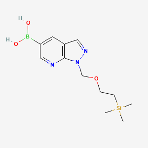 molecular formula C12H20BN3O3Si B11717201 [1-(2-Trimethylsilylethoxymethyl)pyrazolo[3,4-b]pyridin-5-yl]boronic acid 