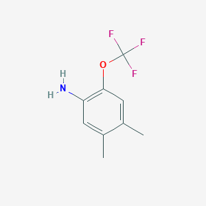 molecular formula C9H10F3NO B11717211 4,5-Dimethyl-2-(trifluoromethoxy)aniline 