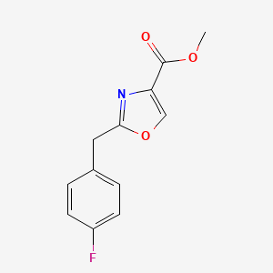 molecular formula C12H10FNO3 B11717241 Methyl 2-(4-Fluorobenzyl)oxazole-4-carboxylate 