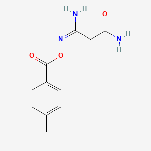 molecular formula C11H13N3O3 B11717248 (Z)-(1-Amino-2-carbamoylethylidene)amino 4-methylbenzoate 