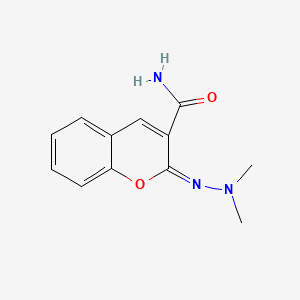 (2Z)-2-(2,2-dimethylhydrazin-1-ylidene)-2H-chromene-3-carboxamide