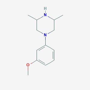 molecular formula C13H20N2O B11717307 1-(3-Methoxyphenyl)-3,5-dimethylpiperazine 