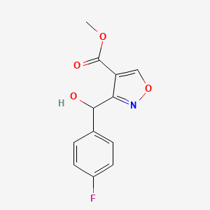 molecular formula C12H10FNO4 B11717325 Methyl 3-[(4-Fluorophenyl)(hydroxy)methyl]isoxazole-4-carboxylate 