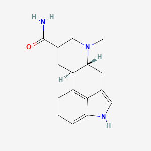 molecular formula C16H19N3O B11717380 (6aR,10aR)-7-methyl-6,6a,8,9,10,10a-hexahydro-4H-indolo[4,3-fg]quinoline-9-carboxamide 