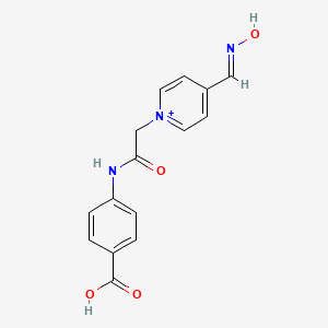 molecular formula C15H14N3O4+ B11717385 1-{2-[(4-carboxyphenyl)amino]-2-oxoethyl}-4-[(E)-(hydroxyimino)methyl]pyridinium 