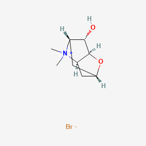 (1S,3S,4S,5S,7R)-6,6-dimethyl-2-oxa-6-azoniatricyclo[3.3.1.03,7]nonan-4-ol;bromide