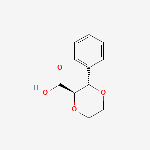 molecular formula C11H12O4 B11717400 (2R,3S)-3-phenyl-1,4-dioxane-2-carboxylic acid 