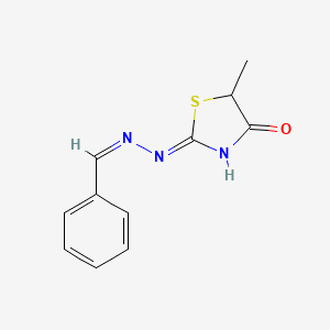 (2E)-5-methyl-2-[(2E)-2-(phenylmethylidene)hydrazin-1-ylidene]-1,3-thiazolidin-4-one