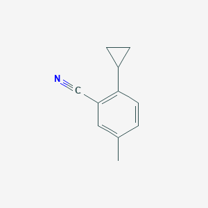 molecular formula C11H11N B11717429 2-Cyclopropyl-5-methylbenzonitrile 