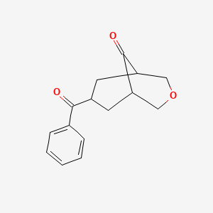 molecular formula C15H16O3 B11717437 7-Benzoyl-3-oxabicyclo[3.3.1]nonan-9-one CAS No. 1952348-85-4