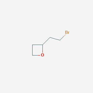 molecular formula C5H9BrO B11717455 2-(2-Bromoethyl)oxetane 