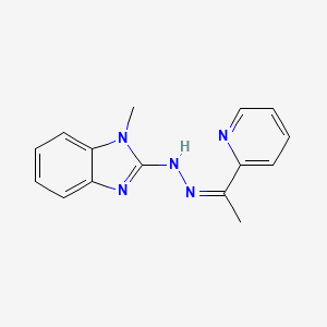 molecular formula C15H15N5 B11717468 1-methyl-2-[(2E)-2-[1-(pyridin-2-yl)ethylidene]hydrazin-1-yl]-1H-1,3-benzodiazole 