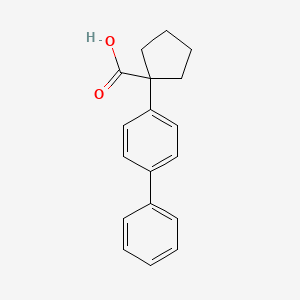 molecular formula C18H18O2 B11717474 1-(4-Biphenylyl)cyclopentanecarboxylic Acid 