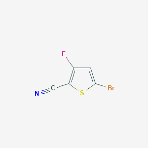 molecular formula C5HBrFNS B11717512 5-Bromo-3-fluorothiophene-2-carbonitrile 