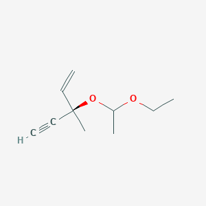 molecular formula C10H16O2 B11717518 (3R)-3-(1-ethoxyethoxy)-3-methylpent-1-en-4-yne 