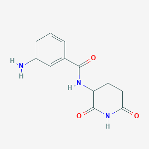 molecular formula C12H13N3O3 B11717542 3-amino-N-(2,6-dioxopiperidin-3-yl)benzamide 