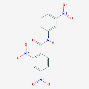 molecular formula C13H8N4O7 B11717564 2,4-dinitro-N-(3-nitrophenyl)benzamide 