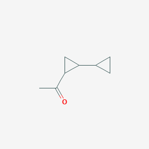 molecular formula C8H12O B11717596 1-(2-Cyclopropylcyclopropyl)ethan-1-one 