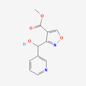 molecular formula C11H10N2O4 B11717603 Methyl 3-[Hydroxy(3-pyridyl)methyl]isoxazole-4-carboxylate 