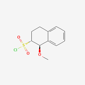 molecular formula C11H13ClO3S B11717616 (1R,2R)-1-methoxy-1,2,3,4-tetrahydronaphthalene-2-sulfonyl chloride 