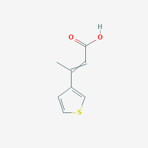 molecular formula C8H8O2S B11717620 3-Thiophen-3-ylbut-2-enoic acid 