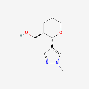 molecular formula C10H16N2O2 B11717626 [(2S,3S)-2-(1-methyl-1H-pyrazol-4-yl)oxan-3-yl]methanol 